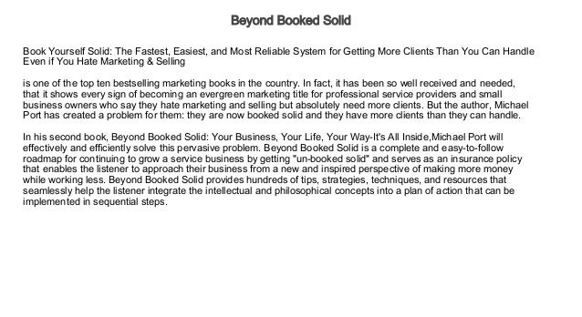 BOOK YOURSELF SOLID AUDIOBOOK